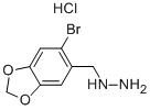 (6-BROMO-1,3-BENZODIOXOL-5-YL)METHYL]HYDRAZINE HYDROCHLORIDE 结构式