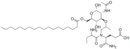 6-O-stearoyl-N-acetylmuramyl-alpha-aminobutyryl-isoglutamine 结构式