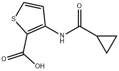 3-(环丙甲酰氨基)-2-噻吩甲酸 结构式