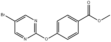 5-溴-2-[(4-甲氧基羰基)苯氧基]嘧啶 结构式