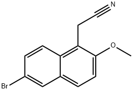 (6-溴-2-甲氧基-1-萘基)乙腈 结构式