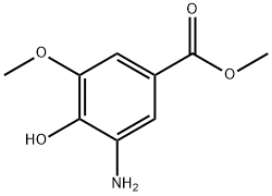 3-氨基-4-羟基-5-甲氧基苯甲酸甲酯 结构式
