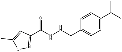 5-Methyl-3-isoxazolecarboxylic acid 2-(p-isopropylbenzyl)hydrazide 结构式