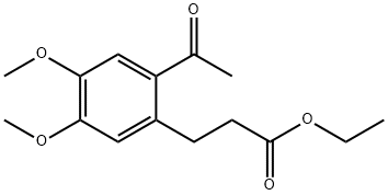 3-(2-乙酰基-4,5-二甲氧基苯基)丙酸乙酯 结构式