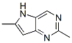 5H-Pyrrolo[3,2-d]pyrimidine, 2,6-dimethyl- (7CI) 结构式