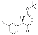 N-BOC-R-3-氯苯甘氨酸 结构式