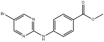 4-(5-溴嘧啶-2-氨基)-苯甲酸甲酯 结构式