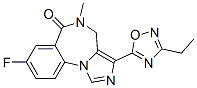 3-(3-Ethyl-1,2,4-oxadiazol-5-yl)-8-fluoro-4,5-dihydro-5-methyl-6H-imidazo[1,5-a][1,4]benzodiazepin-6-one 结构式