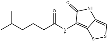 N-(4,5-Dihydro-5-oxo-1,2-dithiolo[4,3-b]pyrrol-6-yl)-5-methylhexanamide 结构式