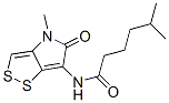 N-(4,5-Dihydro-4-methyl-5-oxo-1,2-dithiolo[4,3-b]pyrrol-6-yl)-5-methylhexanamide 结构式