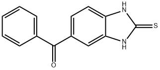 苯基(2-硫代-2,3-二氢-1H-苯并咪唑-5-基)甲酮 结构式