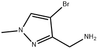 (4-Bromo-1-methyl-1H-pyrazol-3-yl)methylamine 结构式