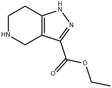 1H-吡唑[4,3-C] 4,5,6,7-四氢吡啶-3-甲酸乙酯 结构式