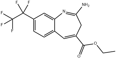 2-氨基-8-(全氟乙基)-3H-苯并[B]氮杂卓-4-甲酸乙酯 结构式