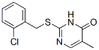 2-[(2-chlorophenyl)methylsulfanyl]-5-methyl-3H-pyrimidin-4-one 结构式