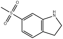 1H-Indole, 2,3-dihydro-6-(Methylsulfonyl)- 结构式