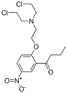 N-(2-(2-butanoyl)-4-nitrophenoxyethyl)-N,N-bis(2-chloroethyl)amine 结构式