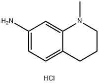 7-氨基-N-甲基-1,2,3,4-四氢喹啉盐酸盐 结构式