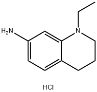 1-乙基-7-氨基-1,2,3,4-四氢喹啉盐酸盐 结构式