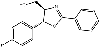 (4R,5R)-[5-(4-碘-苯基)-2-苯基-4,5-二氢-唑-4-基]-甲醇 结构式