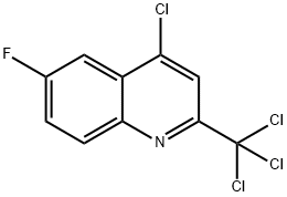 4-氯-6-氟-2-(三氯甲基)喹啉 结构式