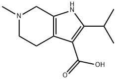 1H-Pyrrolo[2,3-c]pyridine-3-carboxylic  acid,  4,5,6,7-tetrahydro-6-methyl-2-(1-methylethyl)- 结构式