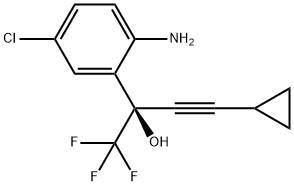 (R)-5-氯-ALPHA-(环丙基乙炔基)-2-氨基-ALPHA-(三氟甲基)苯甲醇 结构式