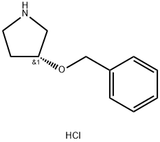 R-1-1H-3-苄氧基吡咯烷盐酸盐 结构式