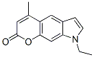 4-methyl-N-ethyl pyrrolo(3,2-g)coumarin 结构式