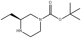 (S)1-BOC-3-乙基哌嗪 结构式