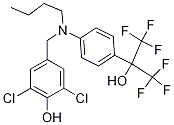 4-[[Butyl[4-[2,2,2-trifluoro-1-hydroxy-1-(trifluoroMethyl)ethyl]phenyl]aMino]Methyl]-2,6-dichlorophenol 结构式