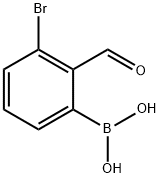 3-溴-2-甲酰基苯硼酸 结构式