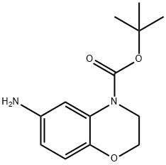 6-氨基-1,3-二氢-苯并[1,4]恶嗪-4-羧酸叔丁基酯 结构式