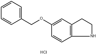 5-苄氧基吲哚啉盐酸盐 结构式