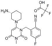 2-[[6-[(3R)-3-AMino-1-piperidinyl]-3,4-dihydro-3-Methyl-2,4-dioxo-1(2H)-pyriMidinyl]Methyl]-4-fluorobenzonitrile Trifluoroacetate 结构式