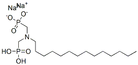 disodium dihydrogen [(tetradecylimino)bis(methylene)]diphosphonate 结构式