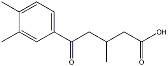 5-(3,4-DIMETHYLPHENYL)-3-METHYL-5-OXOVALERIC ACID 结构式