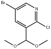 5-BROMO-2-CHLORO-3-DIMETHOXYMETHYL-PYRIDINE 结构式