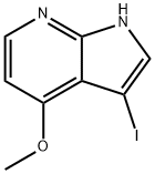 3-碘-4-甲氧基-1H-吡咯并[2,3-B]吡啶 结构式
