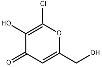 4H-Pyran-4-one,  2-chloro-3-hydroxy-6-(hydroxymethyl)- 结构式