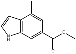 1H-Indole-6-carboxylic acid, 4-Methyl-, Methyl ester 结构式