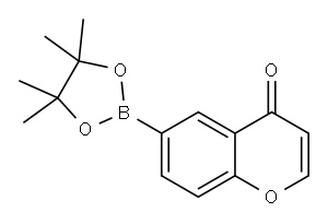 CHROMONE-6-BORONIC ACID PINACOL ESTER 结构式