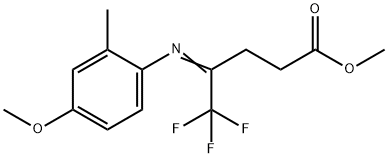 Methyl5,5,5-trifluoro-4-(4-Methoxy-2-Methylphenyl-iMino)penatanoate 结构式