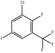 2-氟-5-碘-三氟甲苯 结构式