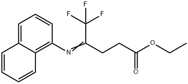 Ethyl 5,5,5-trifluoro-4-(naphthalen-1-yliMino)pentanoate 结构式