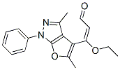 2-Propenal,  3-(3,5-dimethyl-1-phenyl-1H-furo[2,3-c]pyrazol-4-yl)-3-ethoxy- 结构式