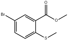5-溴-2-(甲硫基)苯甲酸甲酯 结构式