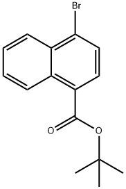 4-溴-1-萘甲酸叔丁酯 结构式