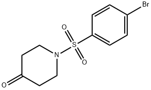 1-(4-溴苯基磺酰)哌啶-4-酮 结构式