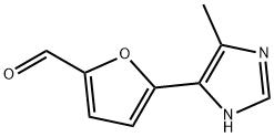 2-Furancarboxaldehyde,  5-(4-methyl-1H-imidazol-5-yl)- 结构式